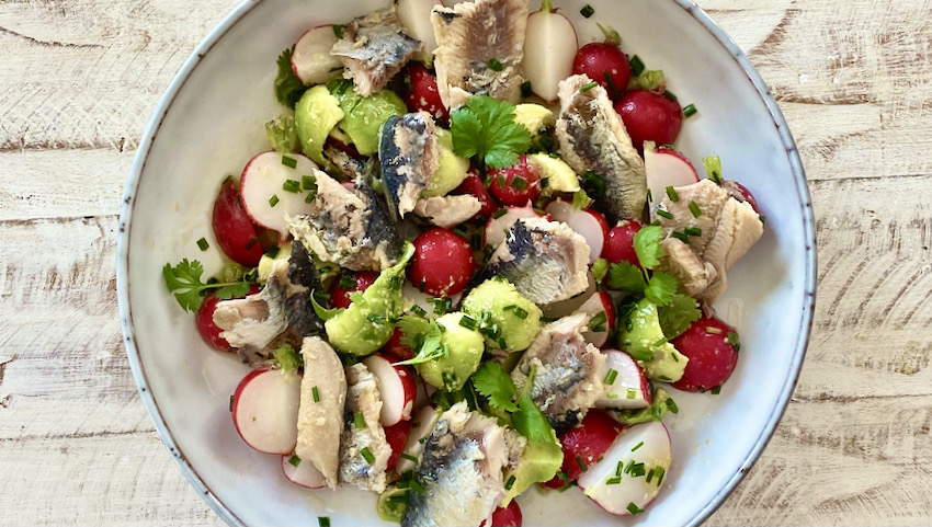 Radieschen Sardinen Salat